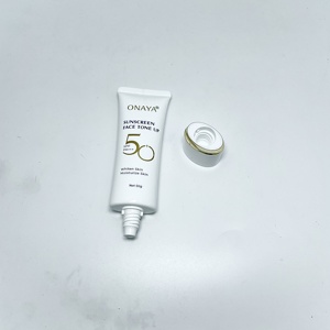 High Quality PE Oval Tube for Packaging <b>Sunscreen</b> and Skincare Cream with Silk Printing and Hot Stamping with Gold Plated Cap - Product Image 5