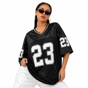 Maillot de football américain court personnalisé, vêtements de sport, col en V, vêtements de sport actifs, fabricant de vêtements à marque privée OEM - Product Image 4