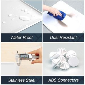 Organizzatore a Cubi Bianchi Impilabili da 20 Unità, Armadio Modulare Multifunzionale con Asta Appendiabiti e Contenitori per Stoccaggio - Product Image 5