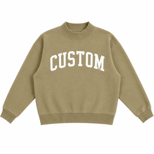 Sudadera de Cuello Alto Extra Grande para Niños, de Primera Calidad, con Estampado de Letras Personalizadas, para Otoño/Invierno - Product Image 1