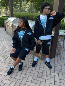 Windbreaker <b>Set</b> Wholesale Unisex Nylon Tracksuit <b>Set</b> Custom Logo <b>Embroidery</b> Short Windbreaker for Men and Women Summer Style - Product Image 5
