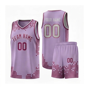 Maillot de basket-ball personnalisé sublimé, violet et turquoise, col en V, sans manches, évacuation de l'humidité, uniformes d'équipe unisexes pour adultes - Product Image 6