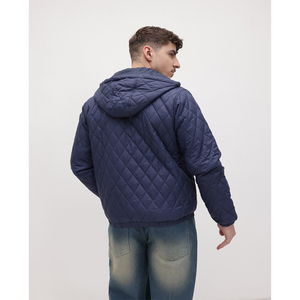 High Quality Thick Plus Size Waterproof Reversible Solid Hooded Puffer Jacket <b>Men's</b> Custom Logo Printed Outdoor Heated - Product Image 2