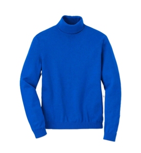 Pull à col haut en coton uni pour homme, tricoté, manches longues, coupe classique, respirant, vêtements d'hiver pour homme - Product Image 3