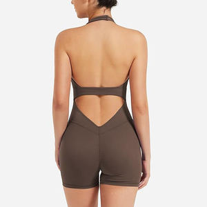 Traje de Yoga de Cintura Ultra Alta para Mujer, Mono Deportivo Sin Costuras, Traje de Baño con Tirantes Ajustables, Sin Espalda, Sin Mangas - Product Image 3