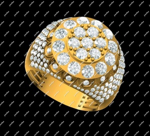 Anillo de diamantes de platino de calidad premium con fina artesanía para bodas, compromisos y fiestas. Disponible para exportación. - Product Image 4