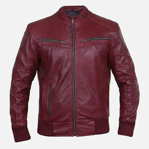 OEM 2026 New Arrival Wholesale Customized Design Best Quality Winter Genuine Leather Stand Front Motorcycle <b>Jacket</b> Rider <b>Jackets</b> - Product Image 1