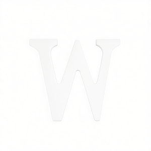Lettera Decorativa Ilan W 11Cm Bianca Per Decorazione Casa - Product Image 2