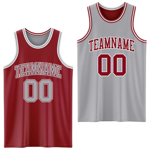 Maillot de basket-ball réversible personnalisé, vêtements de sport d'équipe personnalisés, style USA - Product Image 1