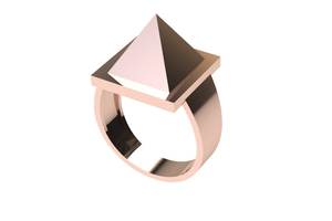 แหวนทอง 18k ชุบทองเหลืองรูปทรงเข็ม แหวนป้องกันตัว เครื่องประดับแฟชั่น - Product Image 3