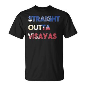 T-shirt Straight Outta Visayas per adulti, unisex, girocollo, manica corta, stampa digitale, design orgoglioso delle Filippine e delle isole filippine - Product Image 1