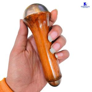 Bâton de massage ayurvédique Kansa K-Star KFHM1 pour le visage et la tête, outil de thérapie métallique Kansa pour la relaxation, l'éclat et le soulagement du stress - Product Image 2