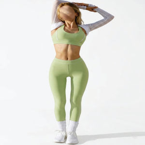 Leggings de yoga athlétiques pour femmes, taille haute, extensibles, sans coutures, pour l'entraînement, la course, le fitness, la gym, vêtements de sport, qualité supérieure - Product Image 1