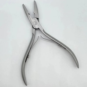 Ametrine Surgical Luxury 1 PCS Silver Stainless Steel Clamp Hair Extension <b>Plier</b> <b>Set</b> Small Grooves Keratin Hair Extensions Tools - Product Image 2