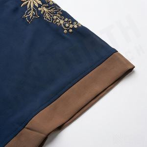 2025 OEM Kimono Outwear Abaya High Stretch Soft Thicker Polyester Fabric Muslim Women V Neck Long Sleeve Party Ramadan Wedding - Product Image 5