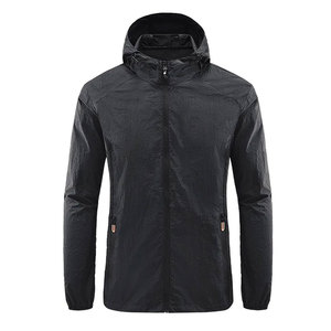 Outdoor Quick Dry Sun-protective Breathable <b>Thin</b> <b>Jacket</b> Men Hiking Fishing Cycling Hooded Gym Sport Windbreaker - Product Image 3