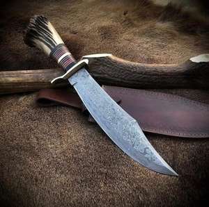 Meilleure vente : Couteau d'extérieur personnalisé, confortable et léger, nouveau style, manche en os avec laiton, longueur 17 pouces - Product Image 2