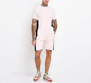 Hot Summer Season 250 Colored <b>Twin</b> <b>Set</b> With Custom Logo 2 Pieces T-shirt and Shorts for Adults Men's Summer Clothes Short <b>Set</b> - Product Image 5