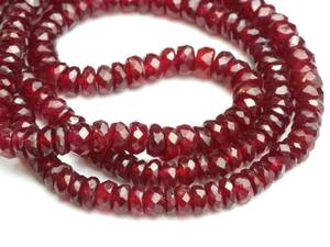 Cuentas facetadas de rubí rojo de 3 mm para la fabricación de joyas, hilo de cuentas para pulseras y collares DIY, cuentas de piedras preciosas - Product Image 2