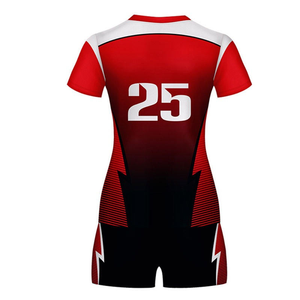 Ensemble d'uniformes de volley-ball personnalisés imprimés, tissu 100 % polyester, doux, léger, séchage rapide, évacuation de l'humidité, vêtements de sport - Product Image 2