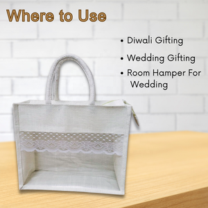 <b>Jute</b> Burlap Hamper <b>Gift</b> <b>Bags</b> for Wedding Party, Environmentally Friendly Shopping <b>Bags</b>, Burlap Tote <b>Bags</b> With Handles and Zipper - Product Image 4