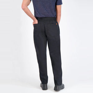 Pantalones de Chef Holgados Negros para Hombre 2025, Talla XL, Cintura Elástica Formal, Antiarrugas, Rectos, Personalizables, con Cremallera, Teñido Liso, de Color - Product Image 2