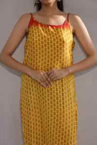 Vestido indio de algodón con estampado Floral y bloque de mano, nueva moda, ropa informal de verano para bodas, cintura Natural ecológica hecha a mano - Product Image 5