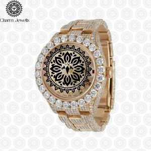 Reloj de Lujo para Hombre Charm, Acero Inoxidable, Esfera de 40 mm, Correa de 20 mm, Bisel con Diamantes, Cierre Oculto con Botón, Movimiento Mecánico, 10 Bar - Product Image 1