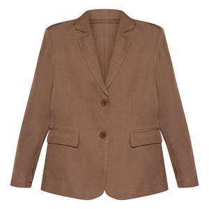 Blazer oversize pour femme, col cranté, simple boutonnage, manches longues, décontracté, pour le bureau, tendance, vente en gros OEM, personnalisable - Product Image 4