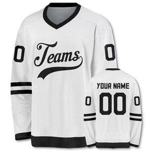 Maillot de hockey sur glace personnalisé pour hommes et femmes, haute qualité, faible MOQ, vente en gros, 100 % polyester, sublimé, anti-humidité - Product Image 2