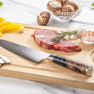 Cuchillo de Cocina Profesional LEGACY BLADES, Forjado a Mano en Acero de Damasco, Mango de Resina, Fabricante OEM, Marca Personalizada - Product Image 5