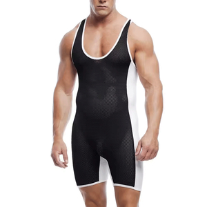 ชุดนักมวยปล้ำชายแบบสั่งทำพิเศษ ออกแบบมืออาชีพ พิมพ์ลายแบบซับลิเมชั่น ชุดฝึกซ้อมเพิ่มพลัง ระบายอากาศได้ดี เหมาะสำหรับการต่อสู้กลางแจ้ง - Product Image 1