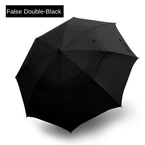 Full Fiber Double Layer Wind Resistant Breathable Custom Logo Printed Golf Advertising <b>Umbrella</b> Long Handle Long Strong - Product Image 4