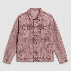 High Quality Men's Denim Jacket Casual <b>Jean</b> Coat with Custom Embroidery and Logo Printing Streetwear Outerwear - Product Image 1