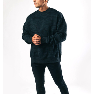 Sweat-shirts en molleton surdimensionnés pour hommes, tendance, 100% polyester, hiver, uni - Product Image 2
