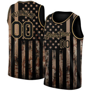 Maillot de basket authentique personnalisé avec design 3D Aigle Drapeau Américain, couleurs Noir et Rouge Royal, 100% Polyester Respirant, Personnalisable - Product Image 2