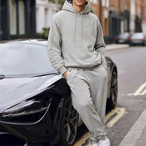 Men Cotton Tracksuit Outfit Full Sleeve Hoodie and Jogger Pants Casual Gym Sportswear Training Daily Wear - Product Image 5