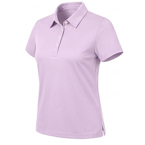 Camiseta de Golf para Mujer, Color Sólido, 100% Algodón, Secado Rápido, Transpirable, Antiarrugas, Estilo Casual, Marca Personalizada - Product Image 3