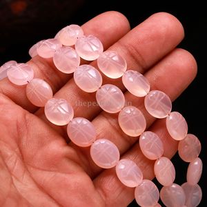 Perles de croix en quartz rose naturel 12 mm, perles de pierres précieuses roses sculptées à la main, vente en gros, perles de croix en quartz rose en vrac, brin de 8 pouces - Product Image 3