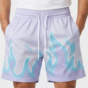 Shorts de sport respirants en maille pour hommes, shorts de course et de fitness cousus, shorts de basketball en polyester pour 30 équipes - Product Image 3