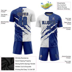 Maillot de football personnalisé pour homme, manches courtes, uniforme d'équipe, respirant, polyester, vêtements de sport, léger, anti-humidité - Product Image 4