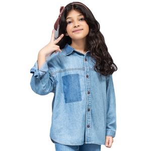 High Quality Light Blue Denim Jacket <b>Women</b> <b>Short</b> Casual Long Sleeve Coat Plaid Cotton Knitted Button Two Front Pockets - Product Image 1