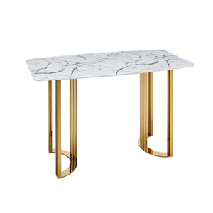 Elegent Modern Rectanglur Dining Tables With <b>Marble</b> <b>Top</b> Luxury Dining Table 6 Seater Metal Dining Table - Product Image 5