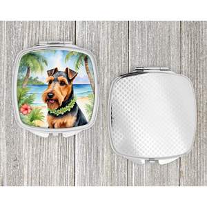 Welsh Terrier Luau Compact Travel <b>Makeup</b> <b>Mirror</b> Portable Folding Handheld Design Gift <b>for</b> Women and Girls - Product Image 4