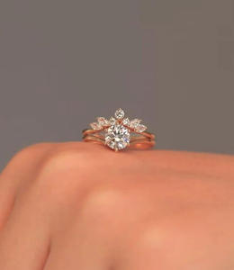 IGI/GIA Lab Grown Vintage 14K oro blanco boda/anillo de compromiso corte diamante Unisex estilo clásico para regalo de fiesta de aniversario - Product Image 4