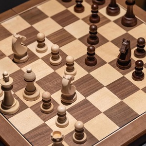 ILAHI's Eco-Friendly Rustic Polished Rectangle <b>Chess</b> <b>Board</b> Game 100% Handmade Pure Wood Animal/Love Style Customized Size <b>Chess</b> - Product Image 5