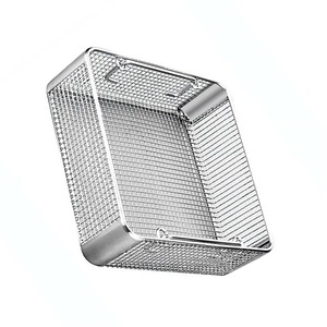 Cesta de malla de alambre quirúrgica manual grande de acero inoxidable premium, bandeja de esterilización para uso médico, dental y de laboratorio, tarifa más baja - Product Image 4