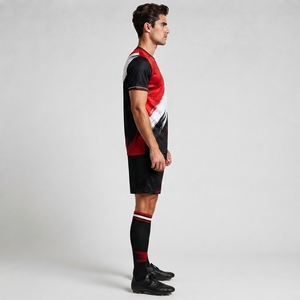 Custom Logo Soccer Jersey Set High Quality Quick Dry Sublimated Soccer Uniforms Kids Adults Top Stock Print New Team <b>Name</b> - Product Image 2