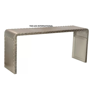 Mesa Consola de Diseño Abstracto Moderno y Duradero, Fabricada en Hierro y Metal, de Forma Rectangular, para Sala de Estar y Uso en Hoteles - Product Image 2