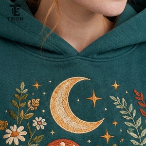 Stylish <b>women</b> embroidery <b>hoodie</b> crafted with <b>soft</b> fabric warm comfort detailed stitching and a modern fit for everyday fashion - Product Image 6